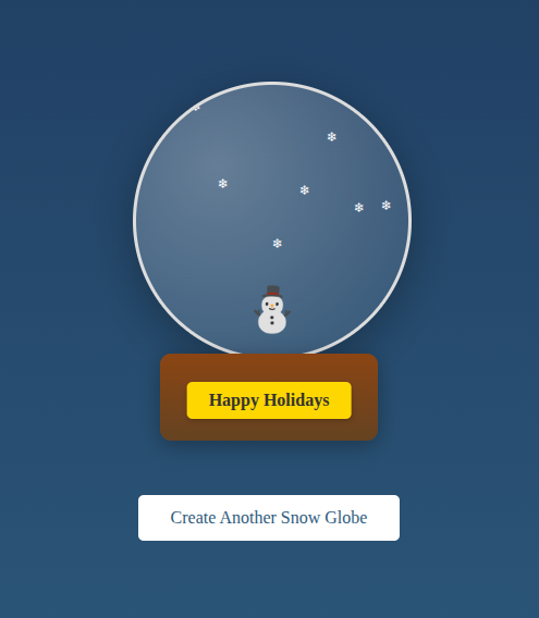 Text reflected in globe
